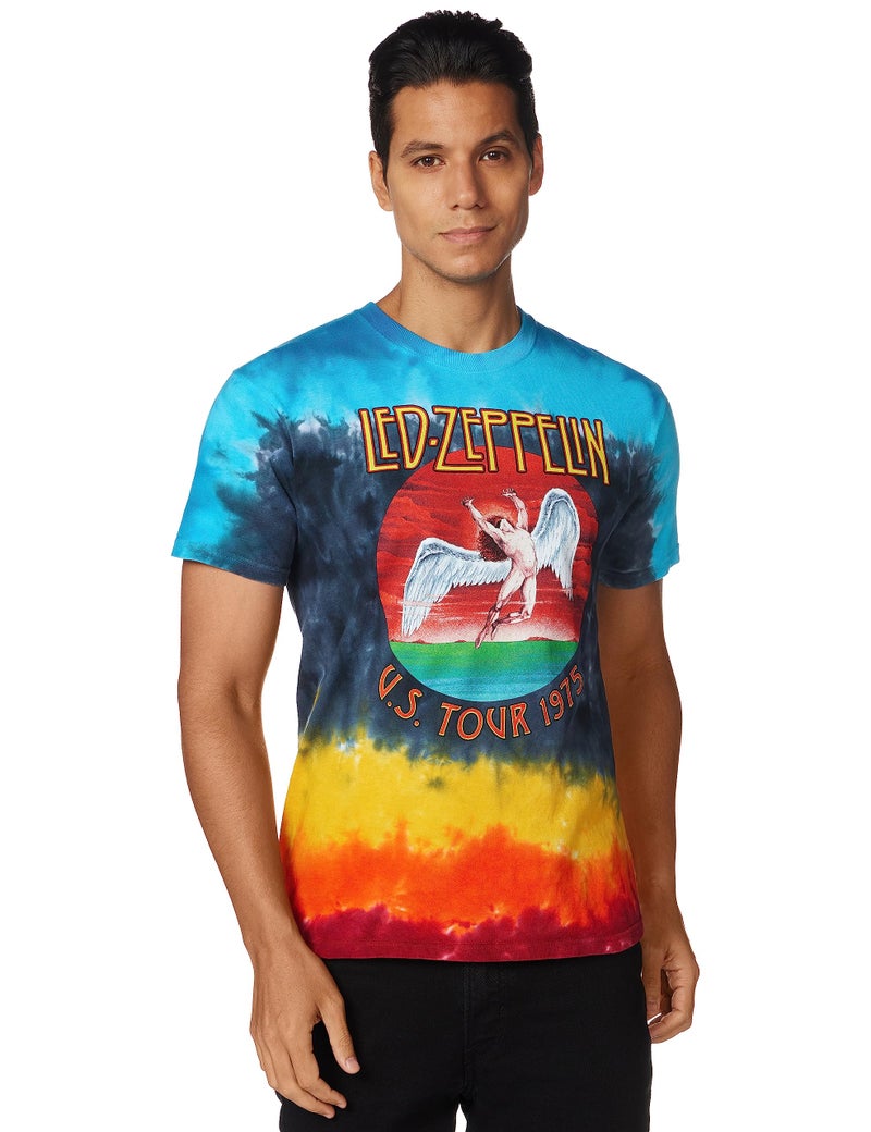 Liquid Blue Men's Led Zeppelin Icarus 1975 T-Shirt, Multi, Large - Image 1